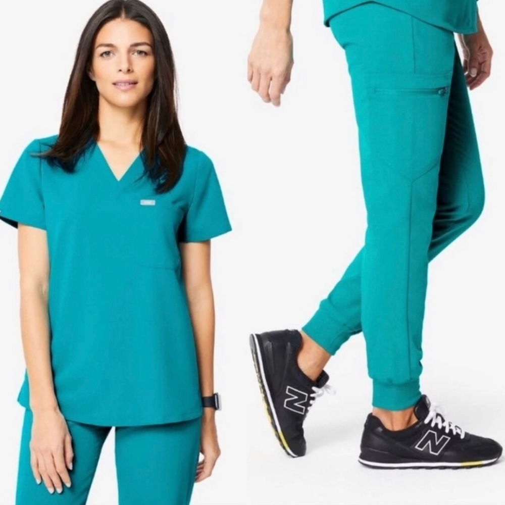 2 piece figs casma top xs zamora joggers xxs petite